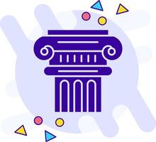 Pillar freestyle solid Icon vector