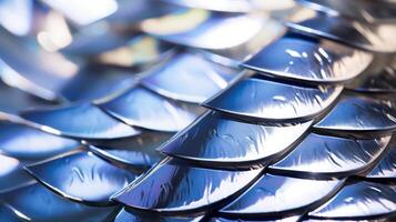 AI generated fish reptile scales shiny metallic blue scales reflecting light photo