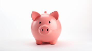 AI generated A pink piggy bank, savings, financial planning, and money management. photo