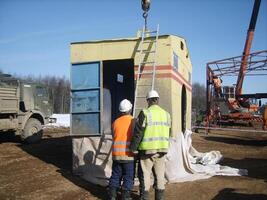 Construction of an oil and gas pipeline. photo