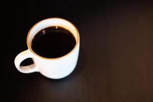 Coffee Mug On Wooden Table photo
