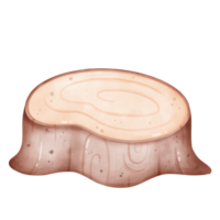 A tree stump illustration for decoration png