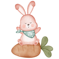 Adorable Rabbit in Playful Poses, Easter Bunny illustration for decoration png