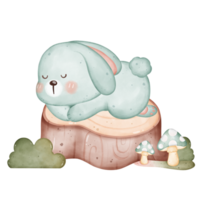 adorable lapin dans espiègle pose, Pâques lapin illustration pour décoration png