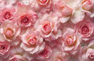 AI generated roses wallpaper pink roses wallpaper on white photo