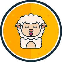 Cute filled verse Icon vector