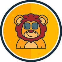 Cool filled verse Icon vector