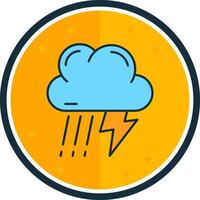 Thunder strom filled verse Icon vector