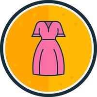 Women dress filled verse Icon vector