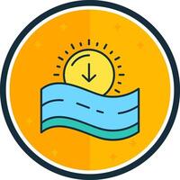 Sunset filled verse Icon vector