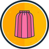 Long skirt filled verse Icon vector