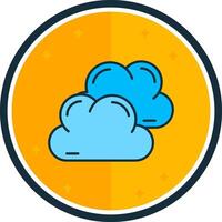 Overcast filled verse Icon vector
