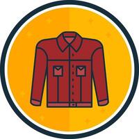 Jacket filled verse Icon vector