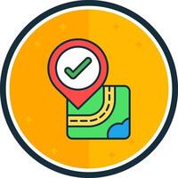 marca de verificación lleno verso icono vector