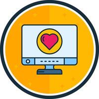 Heart filled verse Icon vector