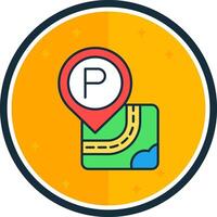 Parking filled verse Icon vector