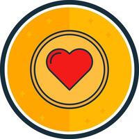 Heart filled verse Icon vector