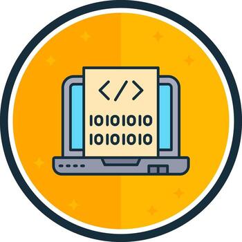 código lleno verso icono vector