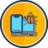 Bug filled verse Icon vector