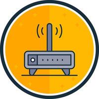 Modem filled verse Icon vector