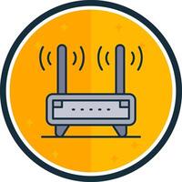 Router filled verse Icon vector