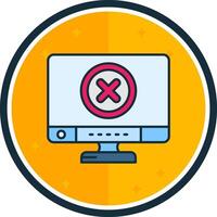 Cancel filled verse Icon vector