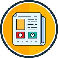 Newspaper filled verse Icon vector