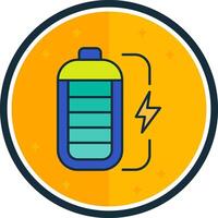 Battery filled verse Icon vector
