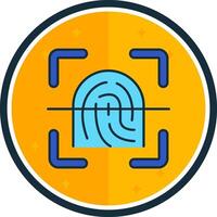 Finger print filled verse Icon vector