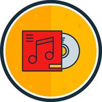 Cd cover filled verse Icon vector