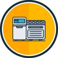 Kitchen filled verse Icon vector