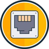 Ethernet filled verse Icon vector