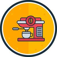 Coffee machine filled verse Icon vector