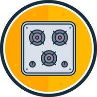 Stove filled verse Icon vector