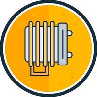 Heater filled verse Icon vector