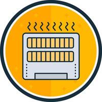 Heater filled verse Icon vector