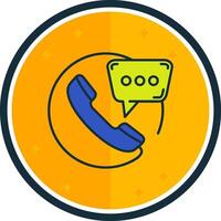 Contact filled verse Icon vector