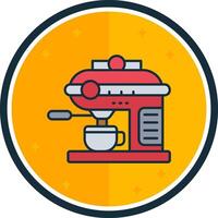 Coffee machine filled verse Icon vector