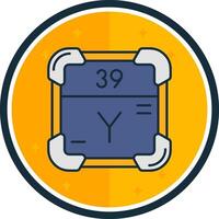 Yttrium filled verse Icon vector