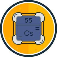 Cesium filled verse Icon vector