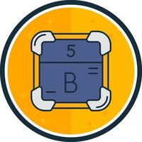 Boron filled verse Icon vector