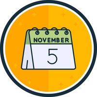 5th of November filled verse Icon vector