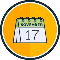 17th of November filled verse Icon vector