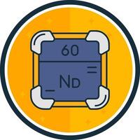 Neodymium filled verse Icon vector