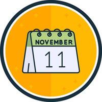 11th of November filled verse Icon vector