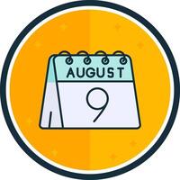 9th of August filled verse Icon vector