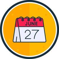 27th of June filled verse Icon vector