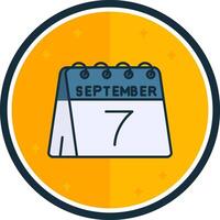 7th of September filled verse Icon vector