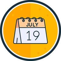 19th of July filled verse Icon vector