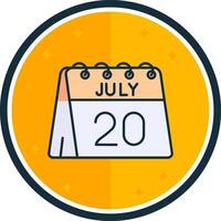 20th of July filled verse Icon vector